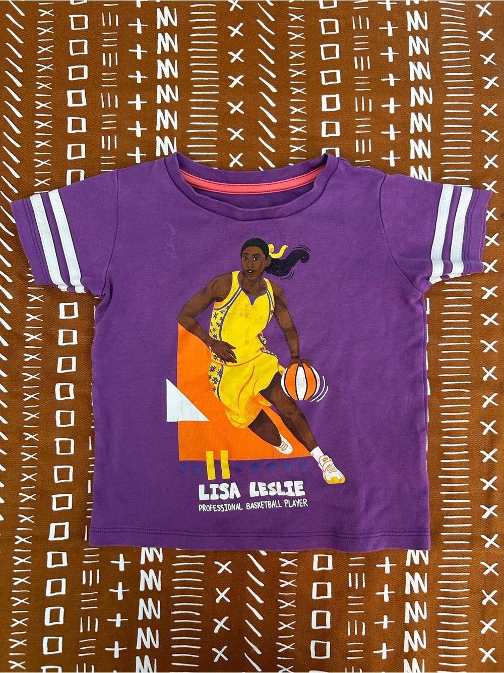 Piccolina Kids 3T Purple Lisa Leslie Basketball Graphic Tee